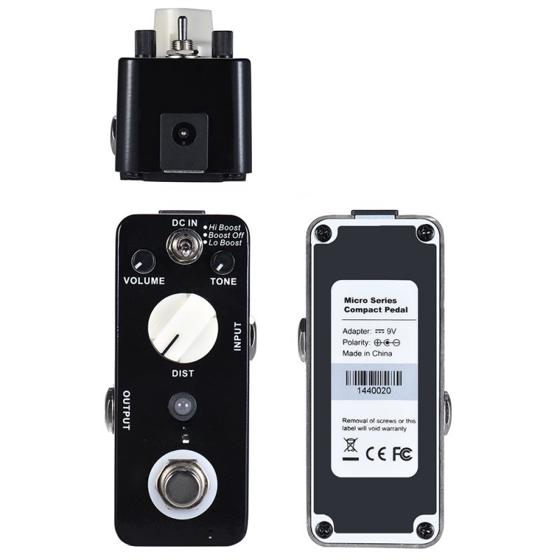 Mooer Distortion Guitar Pedal: Black Metal Shell, 3 Boost Modes - 3 Control Knobs, True Bypass, Portable Design for Electric Guitar Players - Image 3