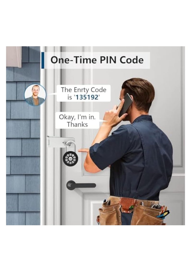 Zikra Smart Password Padlock, Combination Lock Waterproof, Password/Phone APP Control(iOS/Android) Padlock, Access Lock via Bluetooth & Pin Code, Lock Your Gate, Locker, and Storage - Image 2