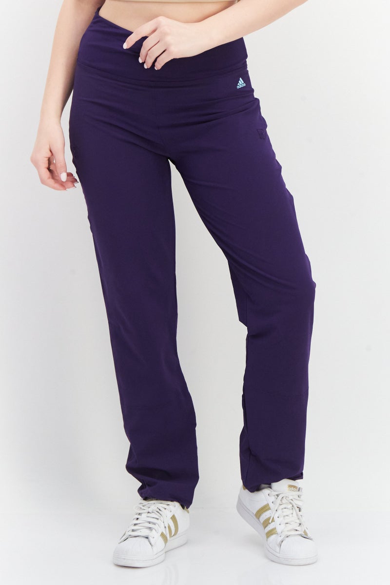 Adidas Women Regular Fit Training Leggings, Purple - Image 1