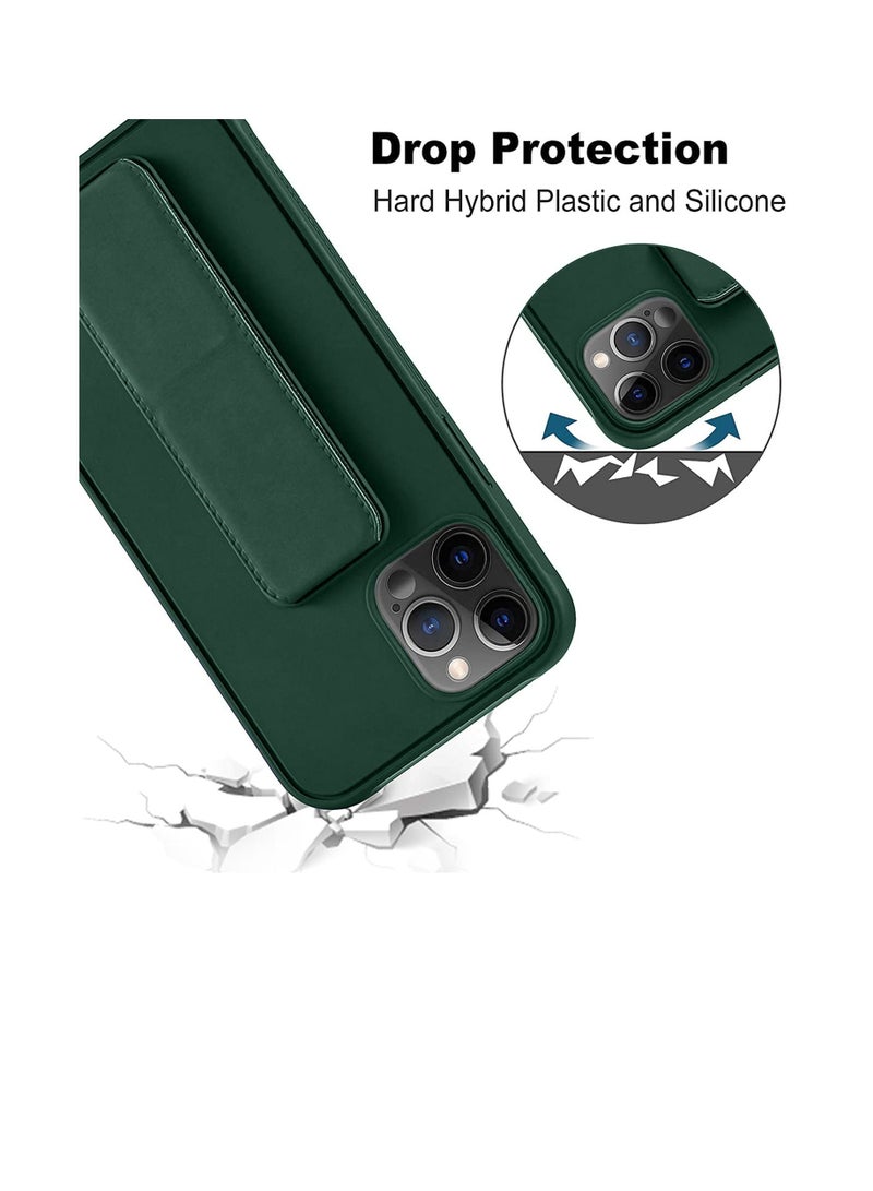 دبليو تيك غطاء جراب واقٍ من السيليكون والمطاط المصنوع من مادة TPU لهاتف Apple iPhone 14 Pro Max باللون الأخضر الداكن - Image 5