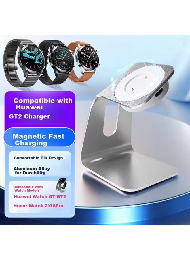 Trendsetter Magnetic Charging Stand For Huawei Watch, Compatible With Watch Gt/gt2/gt2e, Honor Watch 2/gs3i/gspro, Two-in Charger And Stand Accessory