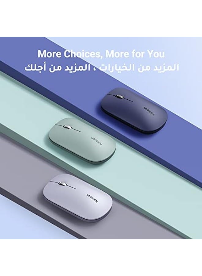 Wireless Mouse, Slim Mouse Silent Mice Noiseless for Laptop with 2.4G USB Adapter Ultrafast Scrolling Portable Mouse 4 Adjustable DPI Compatible with PC HP Lenovo ASUS Dell Smart TV-Black - Image 5