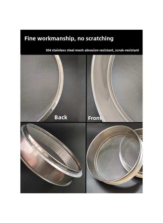 Fried Chicken Wrapping Powder Sieve Screen Round Plug Mesh Stainless Steel Flour Sieve Screen Sieve Surface-Specifications:Commonly Used 30cm 304 Steel Mesh For Fried Chicken Shops-Color:30 Mesh Jade Rice Flour Multigrain Flour Pepper - Image 5