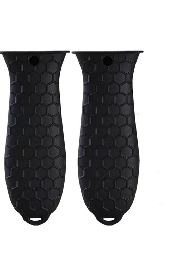 2Pcs Silicone Handle Cover Honeycomb Hot Handle Holder Potholder For Cast Iron Skillets Pans Grip Sleeve Cover Pots Pans Handle Part  - Image 2
