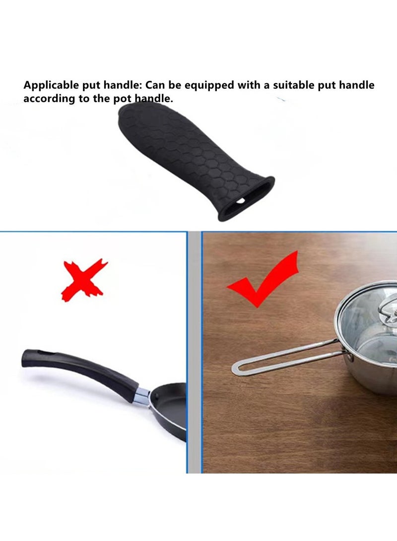 2Pcs Silicone Handle Cover Honeycomb Hot Handle Holder Potholder For Cast Iron Skillets Pans Grip Sleeve Cover Pots Pans Handle Part  - Image 4