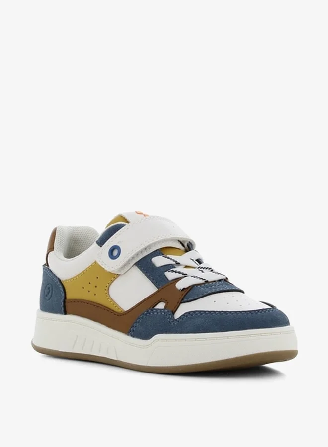 SJ Boys' Colourblock Sneakers with Hook and Loop Closure