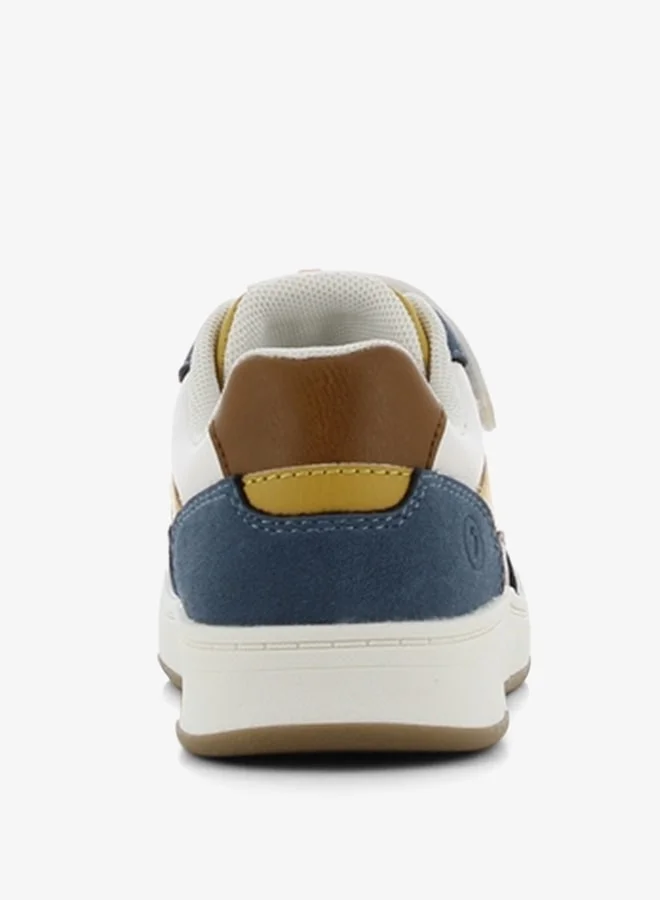 SJ Boys' Colourblock Sneakers with Hook and Loop Closure