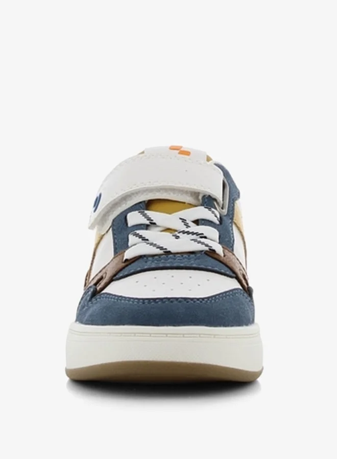 SJ Boys' Colourblock Sneakers with Hook and Loop Closure