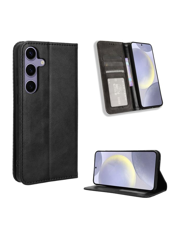 اس-توب جراب لهاتف Samsung Galaxy S24 5G بمشبك مغناطيسي من الجلد بتصميم كلاسيكي - Image 1