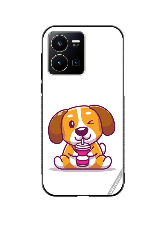 Protective Case Cover For Vivo Y35 Cute Dog Design Multicolour