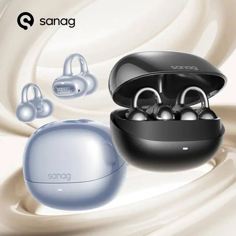 Sanag S8S Ultra AI Translation Ear Clip Bluetooth Earbuds, Low Latency, Ip67 Waterproof, Black - Image 4