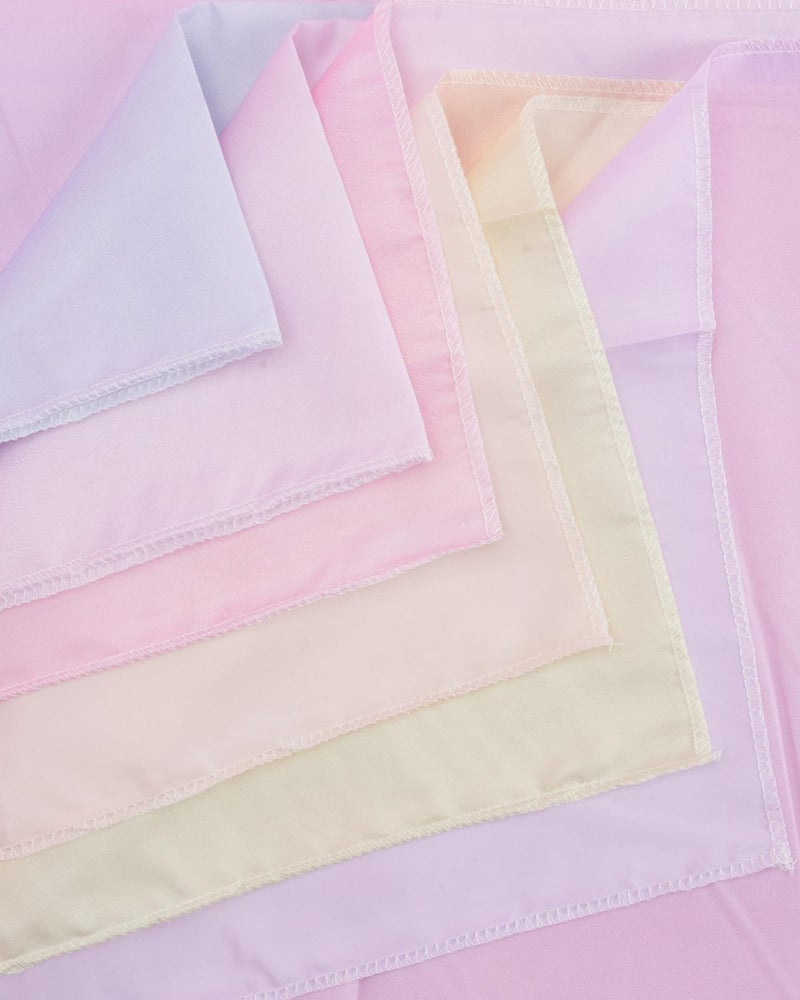 xo, Fetti Pastel Gradient Washable Tablecloth - 9 ft. | Birthday Party Decorations, Bachelorette Party Supplies, Rainbow Baby Shower, Pastel Preppy, Tableware - Image 3