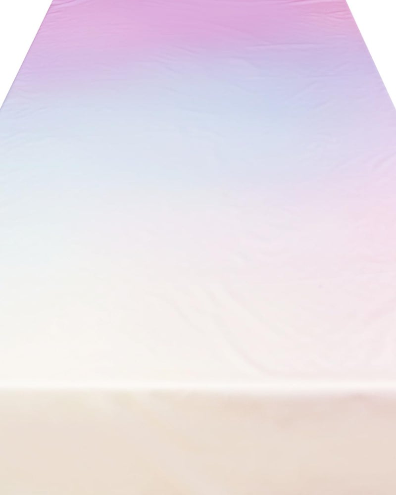xo, Fetti Pastel Gradient Washable Tablecloth - 9 ft. | Birthday Party Decorations, Bachelorette Party Supplies, Rainbow Baby Shower, Pastel Preppy, Tableware - Image 4