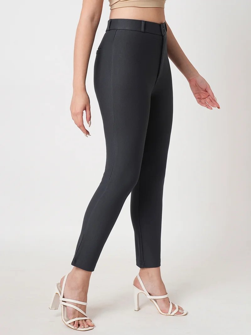 globus Women Skinny Fit High-Rise Stretchable Trousers