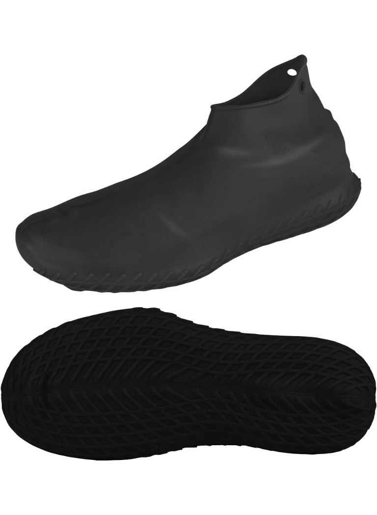 Meetion Reusable Silicone Waterproof Shoe Covers, No-Slip Silicone Rubber Shoe Protectors for Kids,Men and Women (Large) - Image 1