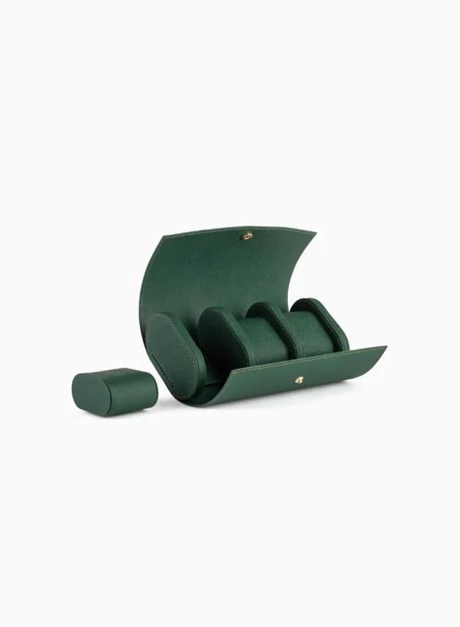 Silsal Bahja Leather Watch Box - Green