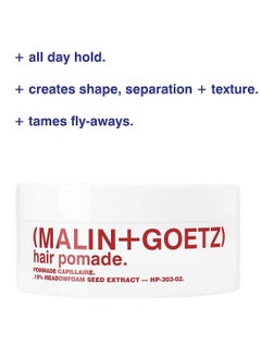 MALIN + GOETZ Malin + Goetz Hair Pomade, 2 oz. — Men & Women Hair Styling Product for All Hair Types or Textures, Lightweight All Day Hold, Natural Fragrance & Color, Cruelty-Free & Vegan. 2 fl oz  - Image 2