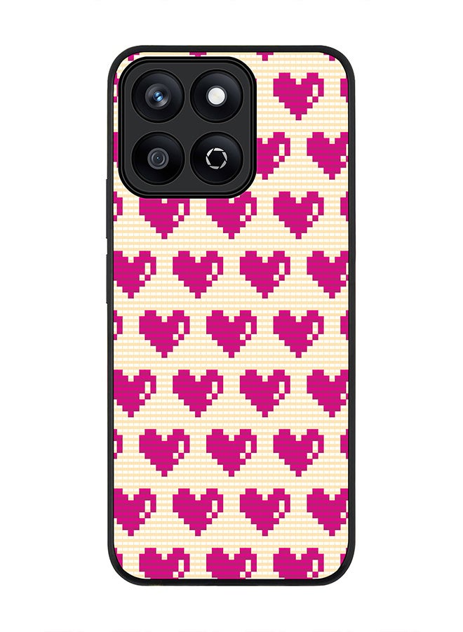 Stylizedd For Honor X7c 4G Case,Slim fit Camera Protection, Shockproof Thin Phone cover  - Pixel Hearts - Image 1