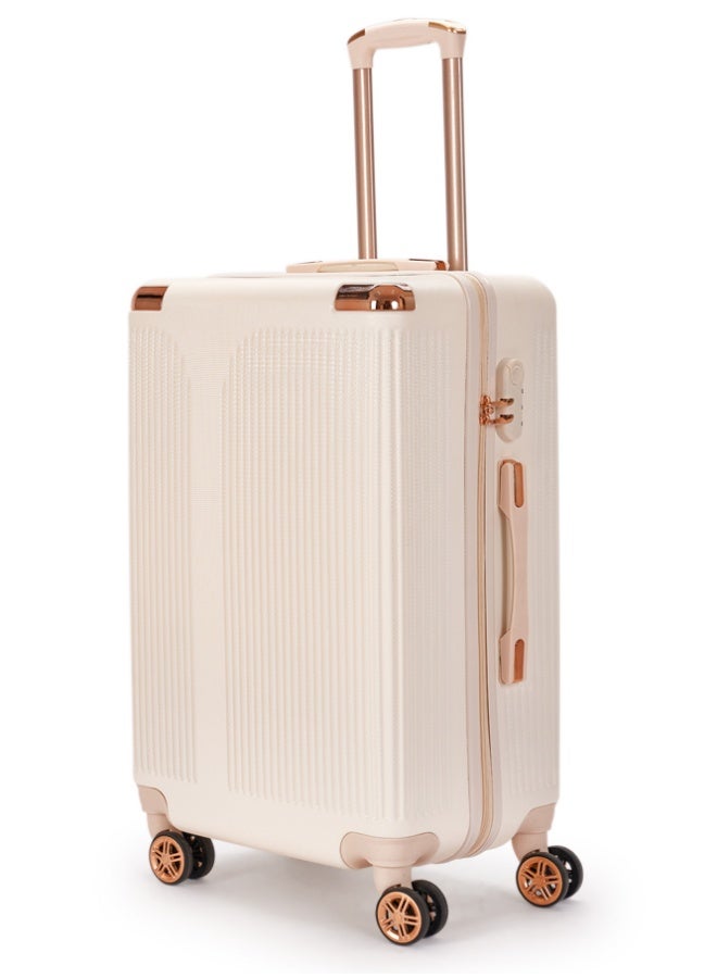 ليمرا طقم شنط سفر مكون من 6 حقائب أمتعة من ماركة ليمرا بلون بيج أنيق، مصنوع من مادة قوية وخفيفة، مزود بعجلات دوّارة 360 درجة ومقبض تلسكوبي وقفل أمان لتجربة سفر مريحة وآمنة. - Image 3