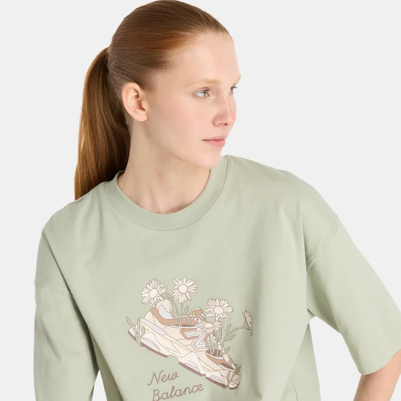 New Balance Green Women's Flower Shoe T-Shirt for Women | Best Price UAE