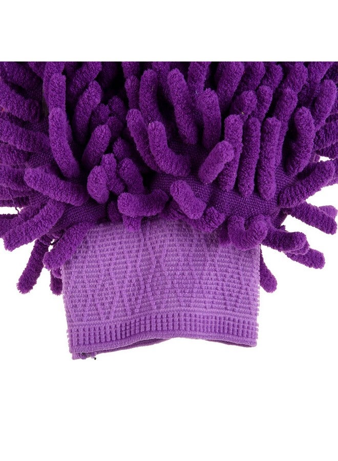 Kuber Industries Chenille Mitts|Microfiber Cleaning Gloves|Inside Waterproof Cloth Gloves|100 Gram Weighted Hand Duster|Hand Chenille Gloves For Car|Glass (Purple) - Image 4