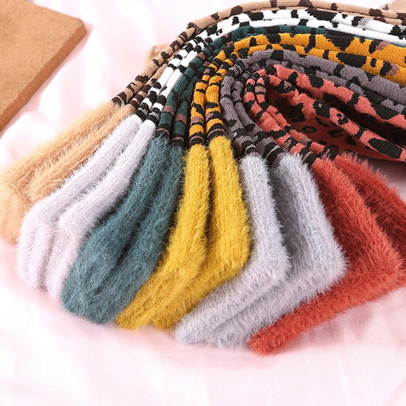 10 Pairs Women Warm Thick Casual Autumn Winter Socks Cozy High Tube Stocking - Image 3