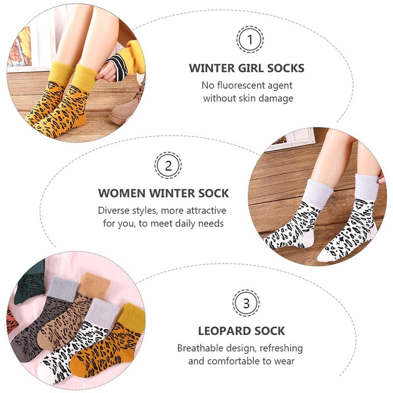 10 Pairs Women Warm Thick Casual Autumn Winter Socks Cozy High Tube Stocking - Image 5