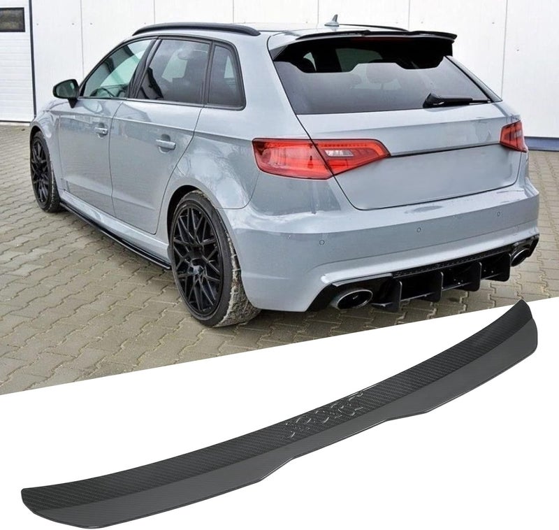 cheekyglo Rear roof spoiler, light resistant Abrasion resistant High strength Reliable rear wing for vehicle conversion (Carbon Fiber Style)Carbon Fiber Style - Image 2
