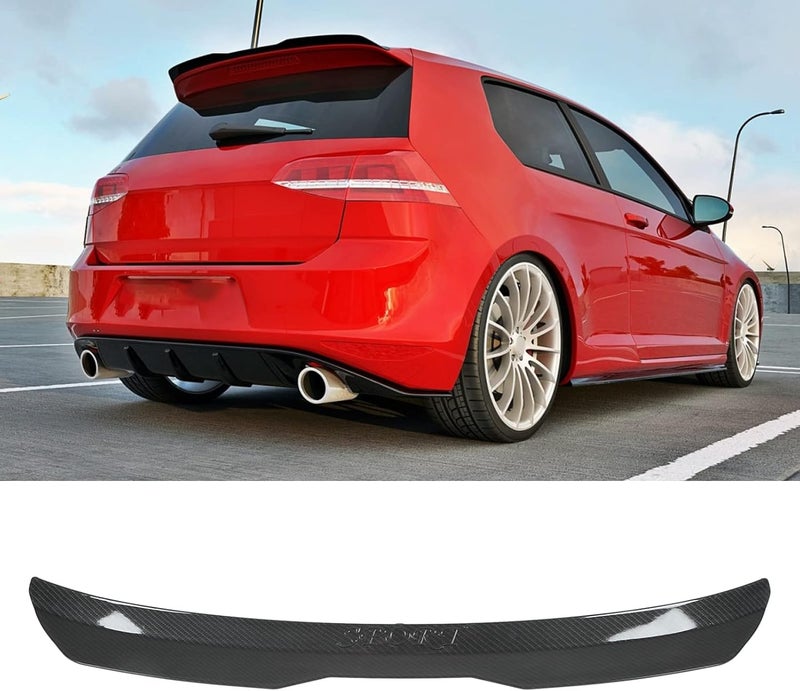cheekyglo Rear roof spoiler, light resistant Abrasion resistant High strength Reliable rear wing for vehicle conversion (Carbon Fiber Style)Carbon Fiber Style - Image 3