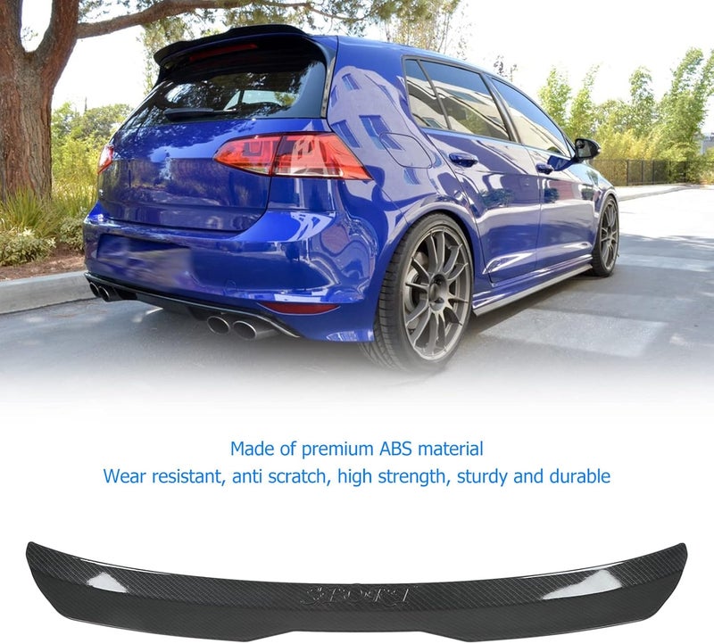 cheekyglo Rear roof spoiler, light resistant Abrasion resistant High strength Reliable rear wing for vehicle conversion (Carbon Fiber Style)Carbon Fiber Style - Image 4