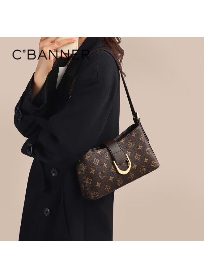 C.banner Women's Bag Printed Chain Shoulder Bag Crossbody Light Luxury Underarm Bag Birthday Festival Women's Day Gift - Image 1