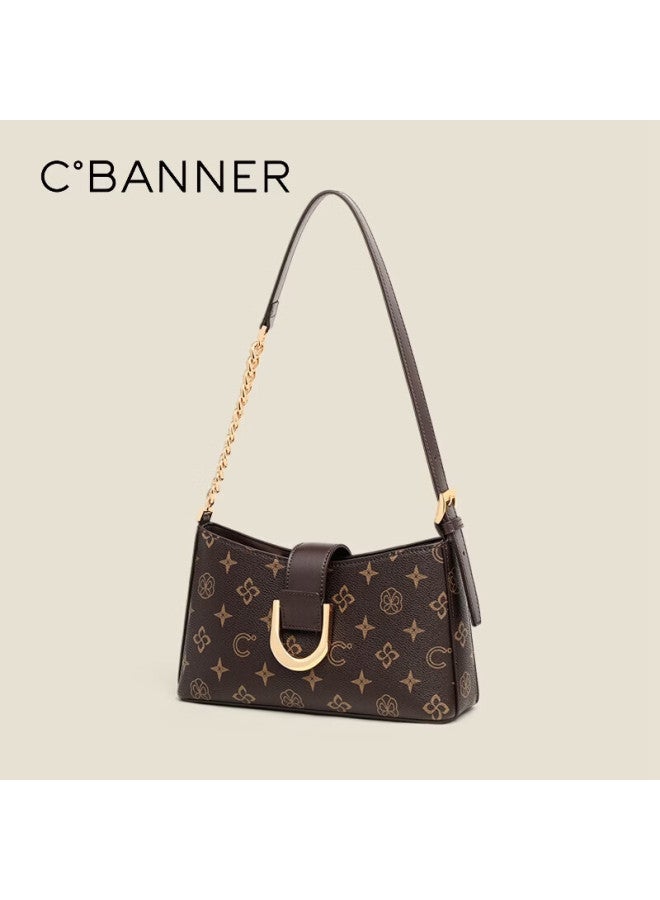 C.banner Women's Bag Printed Chain Shoulder Bag Crossbody Light Luxury Underarm Bag Birthday Festival Women's Day Gift - Image 2