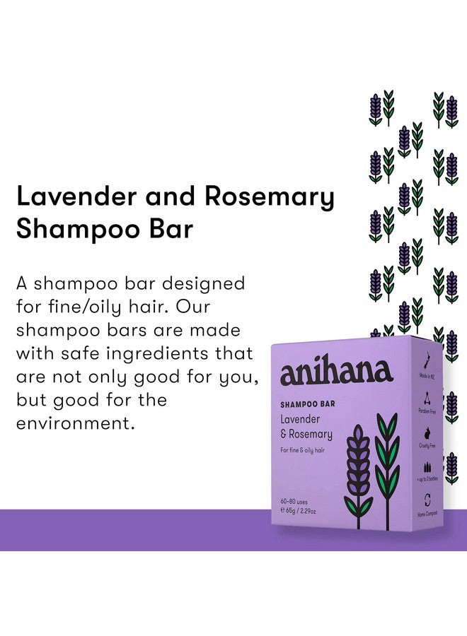 ANIHANA Shampoo Bar ; Lavender And Rosemary Deep Cleansing Hair Shampoo For Fine & Oily Hair 2.29 Oz (Up To 80 Washes) - Image 3