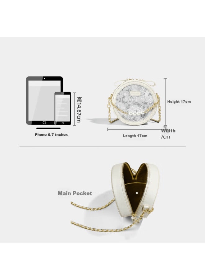 Yuyula Women's Crossbody Chain Bag Luxury Brand Small Round Shoulder Bag Birthday Women's Day Gift - Image 3
