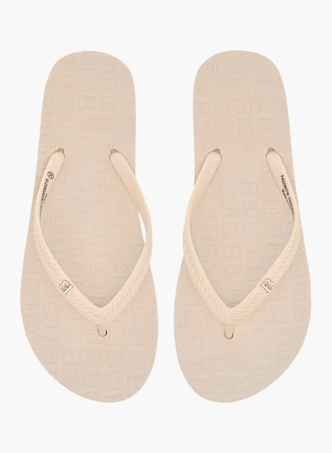 Flora Bella By Shoexpress Women Monogram Detail Flip Flops
