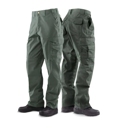 Tru-Spec 24-7 Original Tactical Pants for Men - Durable, Water-Resistant Cargo Work Pants with Concealed Carry and Knee Pad Openings, Olive Drab - 42W x 32L - Image 1