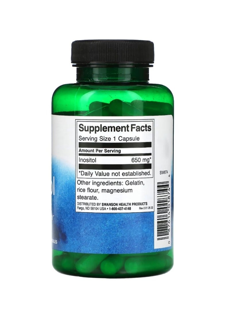 سوانسون اينوزيتول 650 مجم 100 كبسولة - Image 2