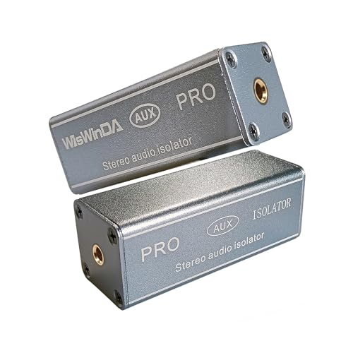 WisWinDa 3.5mm Noise Filter Pro Hum Eliminator Ground Loop Isolator (No Affect Bass) Aluminum Shell Quality Buzz Eliminator Isolator for HIFI Stereo Home Theater Car Audio Player Plug&Play 3.5mm Audio Isolator - Image 2