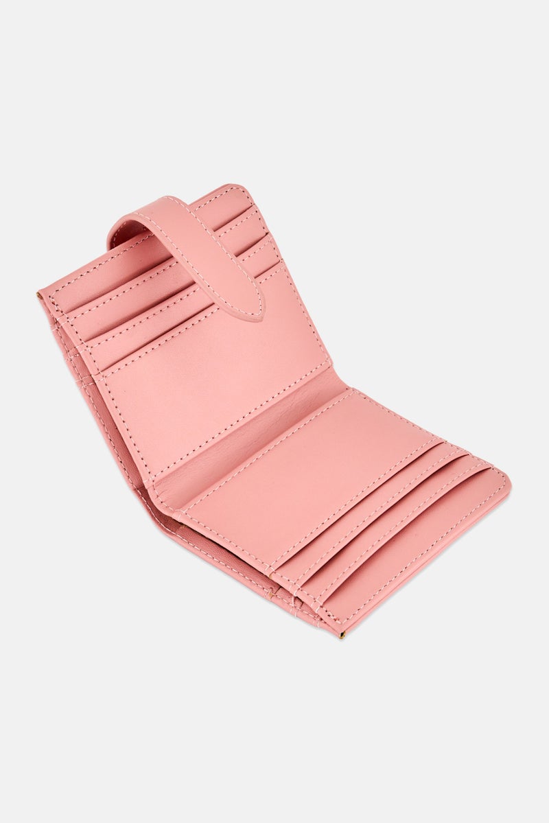 Cavalli Class Women Brand Logo Wallet, Pink - Image 3