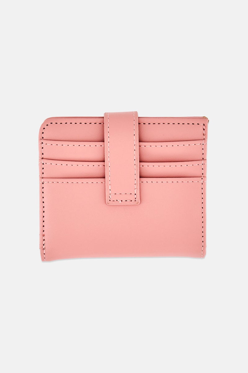 Cavalli Class Women Brand Logo Wallet, Pink - Image 2
