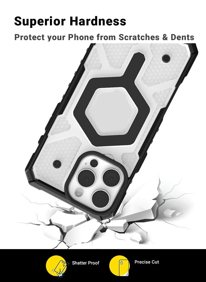 huanmate Apple iPhone 16 Pro Max MagSafe Case Black/Clear- High Quality Strong Magnet, Wireless Charging Compatible, Shockproof Protection, Ultra Slim Anti-Scratch Magnetic Cover for Apple iPhone 16 Pro Max - Image 5