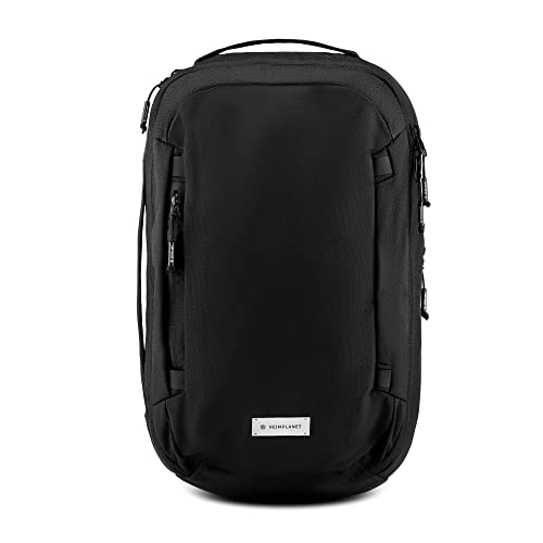 HEIMPLANET Original, Transit Line DAYPACK 24L, backpack with laptop compartment and clamshell opening, made from waterproof DYECOSHELL material, Supports 1% for The Planet (Black) - Image 1