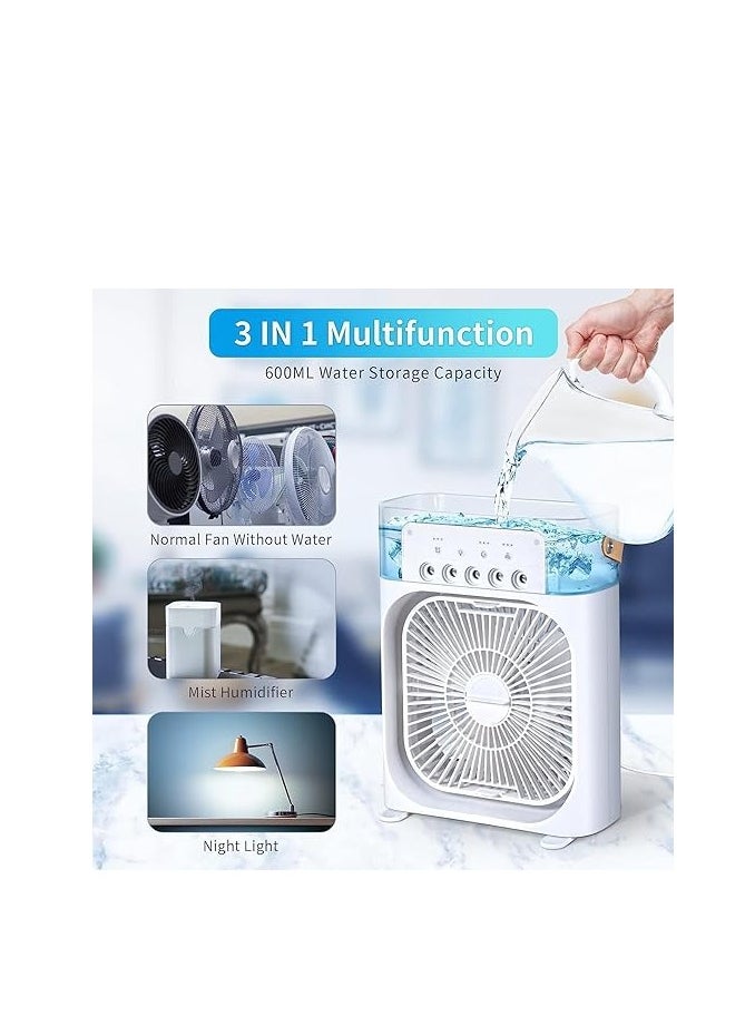 Wtrtr Portable Air Conditioners,700ml Mini Evaporative Cooler,USB Personal Conditioner with 7 LED Light，AC Cooling Fan for car Home Office Room  - Image 5