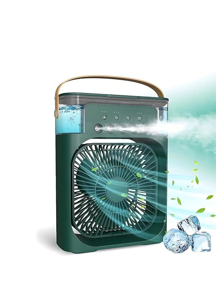 Wtrtr Portable Air Conditioners,700ml Mini Evaporative Cooler,USB Personal Conditioner with 7 LED Light，AC Cooling Fan for car Home Office Room  - Image 1