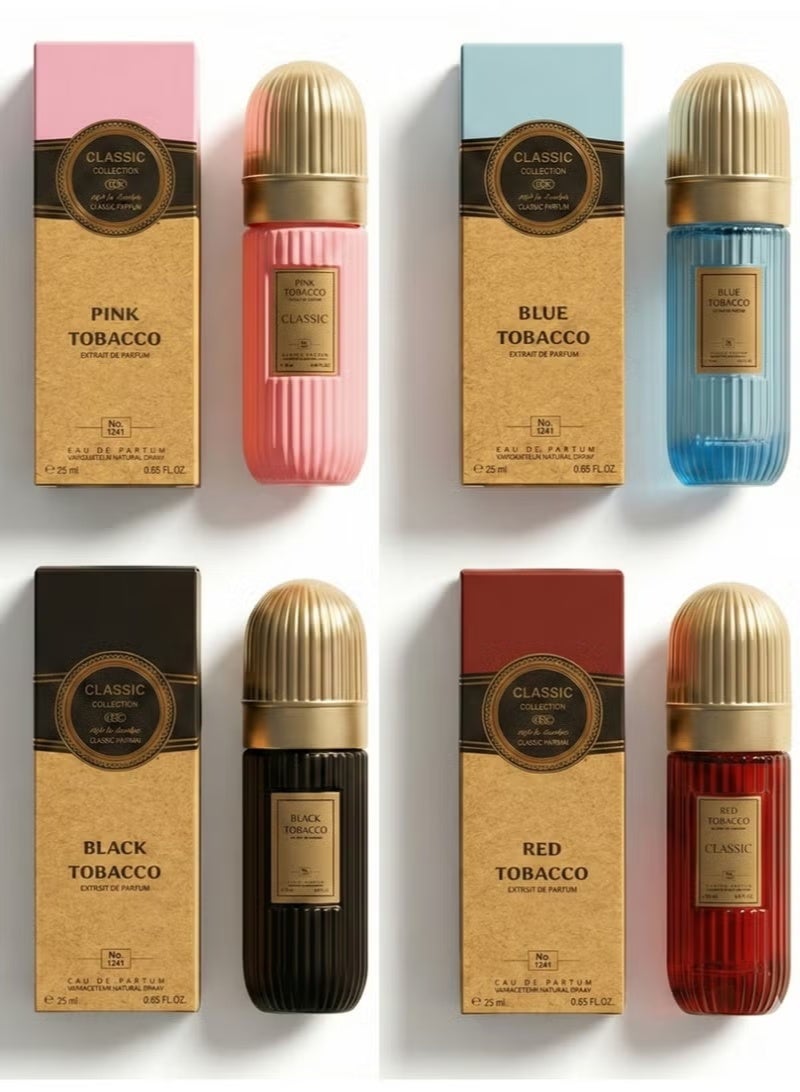 كلاسيك مجموعة عطور كلاسيك توباكو مكونه من 4 قطع 25مل - Image 1