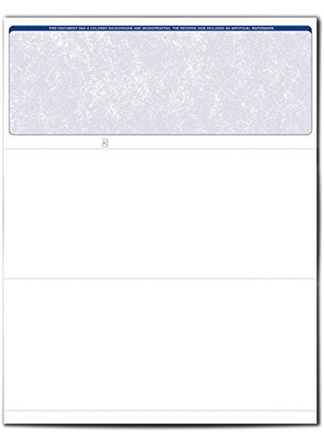 VersaCheck Valuechex Blank Check Paper Form 1000 Business Voucher Check On Top Blue Classic 250 Sheets/250 Checks  - Image 2
