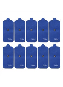 Discount TENS HiDow Compatible Replacement TENS Electrodes, Premium Quality Electrode Pads for Hi-Dow TENS Units, 5 Pair of Snap TENS Unit Electrodes (10 TENS Unit Pads), 2 inch X 4 inch, Discount TENS Brand  - Image 1