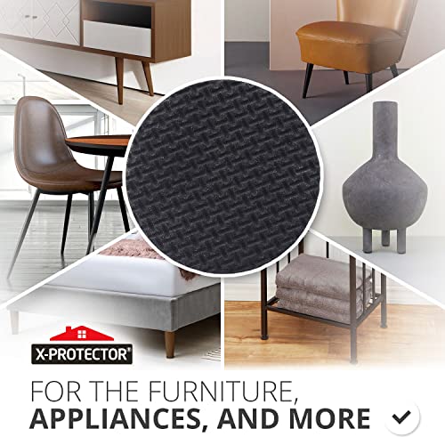 X-PROTECTOR Non Slip Furniture Pads - 8 pcs Premium Furniture Grippers 2"! Self-Adhesive Rubber Feet Furniture Feet - Ideal Non Skid Furniture Pad Floor Protectors - Keep Furniture in Place! - Image 2