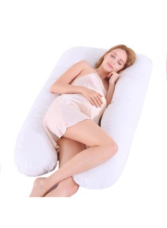 Arabest Pregnancy Pillow,U Shaped Full Body Pillow,Maternity Pillow Support for Back,Legs,Neck,Hips for Pregnant Women with Removable Washable,Sciatica Relief(White)  - Image 1
