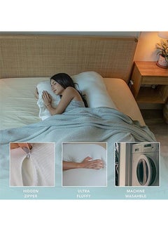Arabest Pregnancy Pillow,U Shaped Full Body Pillow,Maternity Pillow Support for Back,Legs,Neck,Hips for Pregnant Women with Removable Washable,Sciatica Relief(White)  - Image 2